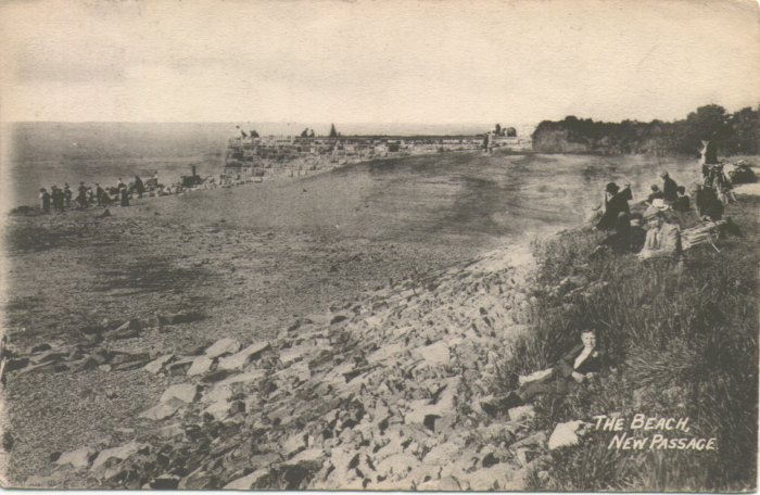 New Passage Beach early 1900's - Click on picture for 2004 view