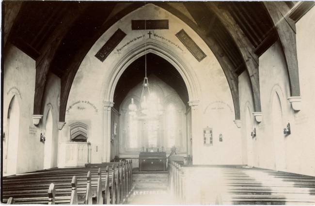 Old view inside of Pilning Church